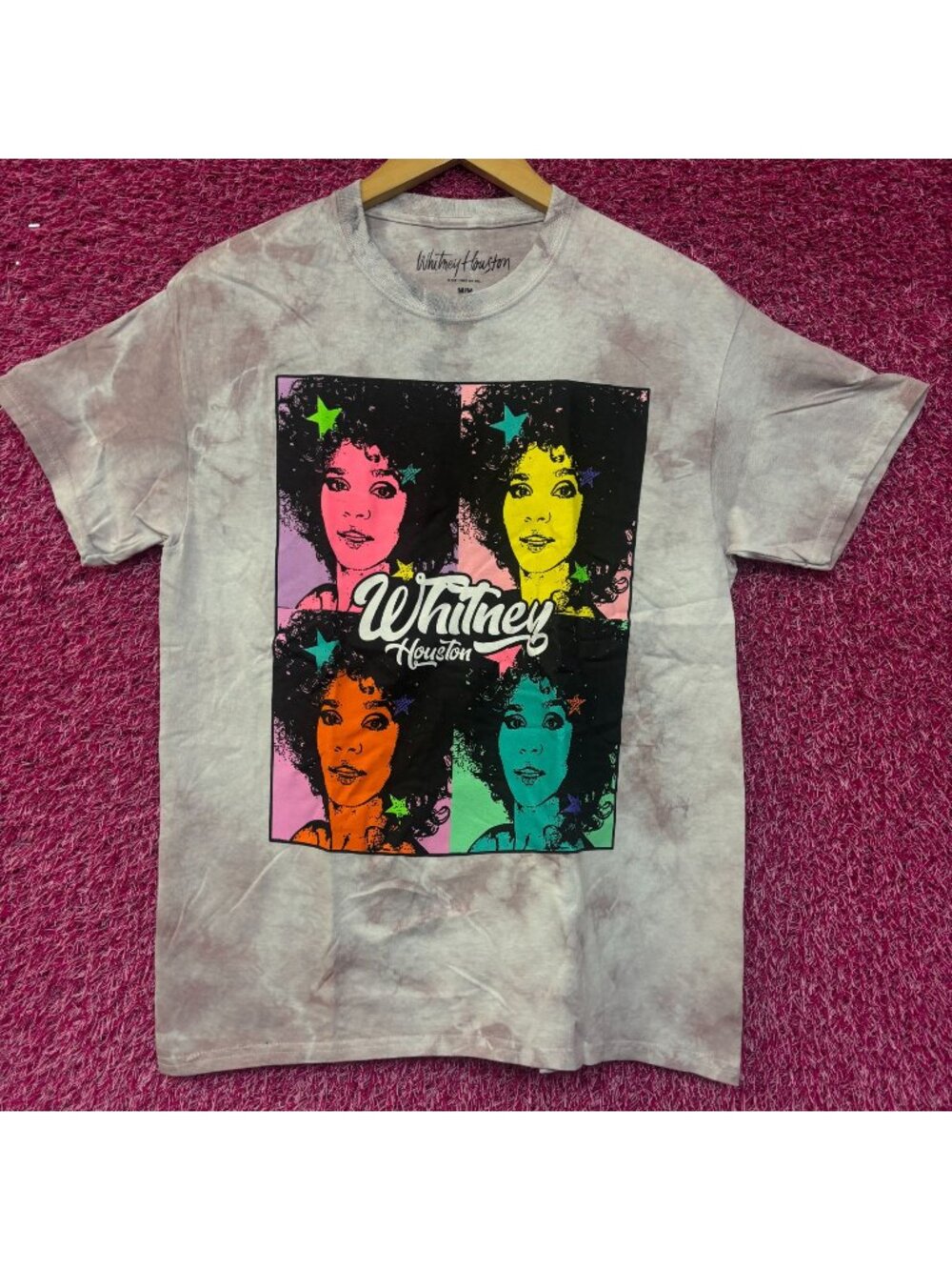 Whitney Houston Wanna Dance wit Somebody Dance Pop Tie Dye M